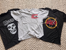SAMMLUNG 8 x T-Shirts Misfits, SLAYER, Youth of Today Punk Hardcore Porsche  S-M