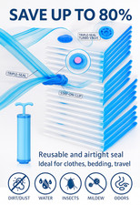 Vacuum Storage Bags Clothes Space Saver 3 5 7 10 Pack | Vacuum Seal Bags Travel