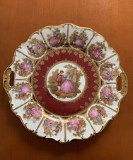 Porzellan Schale Bayreuth Bavaria Barock Motive Golddekor Liebespaar Top Zustand