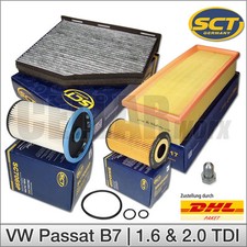 Passt für VW Passat B7 362 365 1.6 2.0 TDI Filterset Inspektionspaket Filter