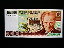 Türkei  100.000 Lira  uncirculiert !!