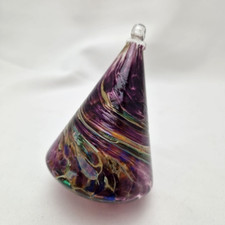 Glas Sonnenfänger Retro Glastropfen Fenster Hänger Mundgeblasen Lila