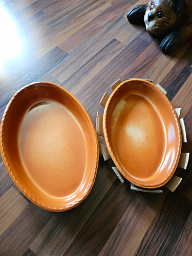 Keramik auflaufform oval - 2x,