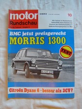 MOTOR Rundschau  10/1968 Morris 1300  Citroen Dyane 6 Kaiman Formel V