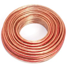 Lautsprecherkabel 2x2,50mm² - 10m - transparent - CCA - Audiokabel - Boxenkabel