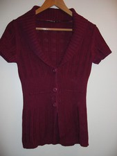 Comma Strickjacke Strickweste Kurzarm Gr. 36