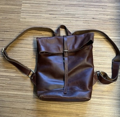 Rucksack leder braun - rucksack, &