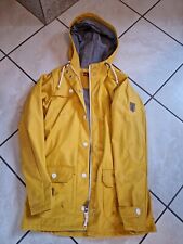 Derbe Damen Regenjacke Kurzmantel Jacke Kapuze Peninsula Striped gelb Gr. 36