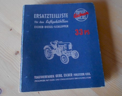Eicher traktor ersatzteilliste - eicher,