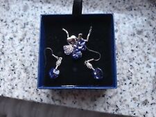 Schmuckset Halskette Collier Anhänger Glücksklee Kleeblatt mit Ohrstecker