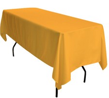 5x 90""x132"" Gold rechteckig 6 Fuß Bock Tischdecken Ausstellung 