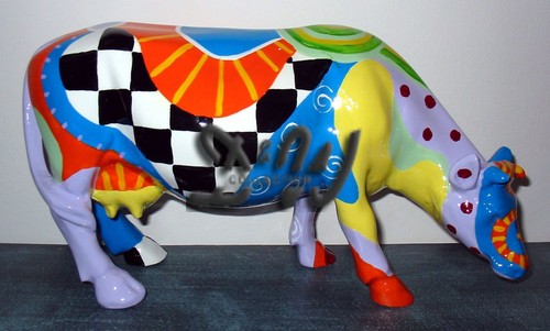 Kuh mit kunstbemalung - kuh,