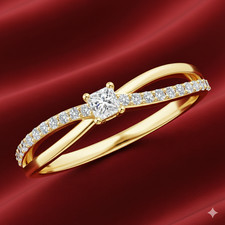 Gold Verlobungsring Prinzessin