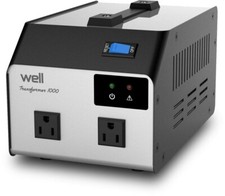 Well Spannungswandler 220V -  110V 1000VA 2 Ausgänge
