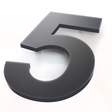 Hausnummer Anthrazit RAL: 7016 Acryl 6 mm Satiniert - Türnummer Acrylglas