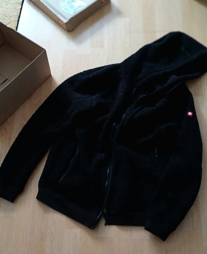 Strauß faserpelz kapuzenjacke - strauß,