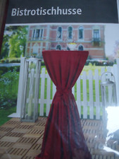 2x Bistrotischhusse Bisstrotisch Husse Stehtischhusse Stehtisch Ø 60 weinrot OVP