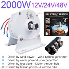 2000W 3-Phase Gearless Permanentmagnetgenerator Kit Alternator Motor 12V/24V/48V