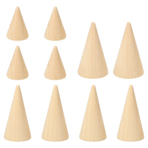 Natural holz kegel ring - holz,