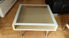 IKEA Couchtisch Magiker, Ablagefach, Glasplatte 75x75