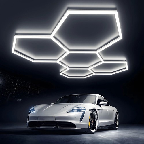 Hexagon led garage light - hexagon,