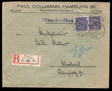 Deutsches reich 341 brief - reich, 341(2),r-brief