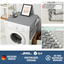 Waschmaschinenbezug Abdeckung Staubschutz Waschmaschinenschutz Polyester Grau