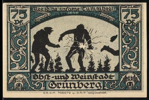 Notgeld grünberg pfennig - 75,