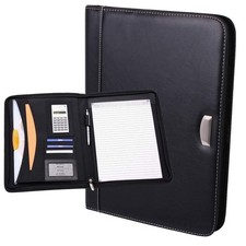 Schreibmappe Aktenmappe Konferenz Mappe Leder Optik Noblesse DIN-A4