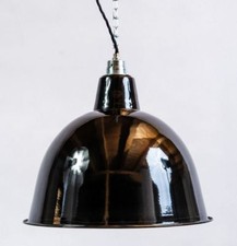 Fabriklampe 36cm schwarz rund
