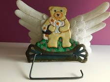 Toilettenpapierhalter Shabby Chic mit BÄR / Wandhalter * WC - Rollenhalter * 