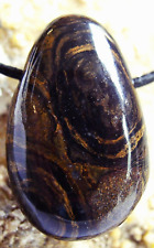 STROMATOLITH FOSSILIEN Anhänger gebohrt mit Lederband  Halskette !!!