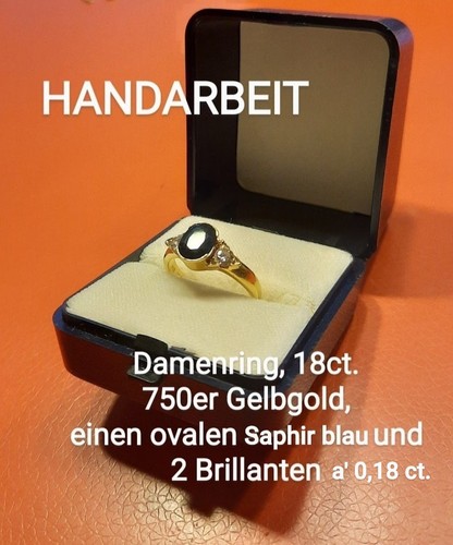 Damen gelbgoldring 18ct 750er - gelbgoldring, 18ct/750er
