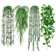 Künstliche Hängepflanzen Kunstpflanze Hängend Topfpflanze Hängepflanze im Top...