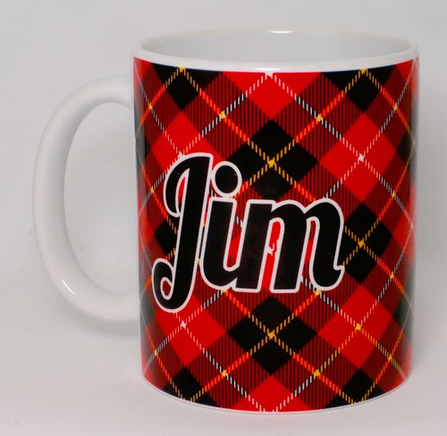 Rot tartan muster becher - muster,