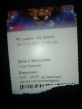 FC Luzern - Grasshoppers Zürich 2010/11 Super League Schweiz CH Ticket Sammler