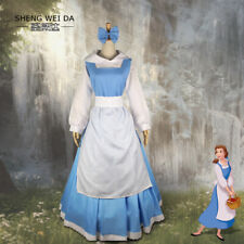 Beauty and the Beast Prinzessin Belle Maid Kleid Kostüm Karneval Party Anzüge