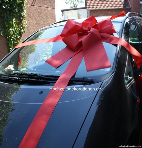Geschenkschleife auto rot - geschenkschleife,