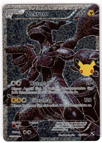 Pokémon karte zekrom 114 - pokémon,