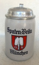 ALT Humpen Bierkrug Brauereikrug Spaten Bräu München Krug Zinn Sammelkrüge