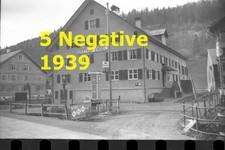 VORARLBERG BEZAU Neg.Foto BEVAULIN Tankstelle Emailschild Gasth.Engel Aral 1939
