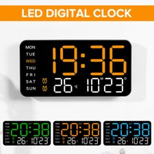7"- 10" LED Wecker Digital Alarmwecker Temperatur Uhr Schlummerfunktion Tischuhr