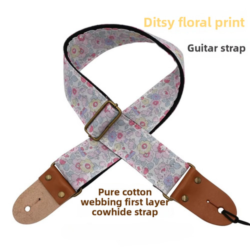 Floral baumwolle gitarrengurt - floral,