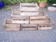 6 STÜCK  ALTE  HOLZKISTEN - OBSTKISTEN - WEINKISTEN -  REGAL - VINTAGE BOX