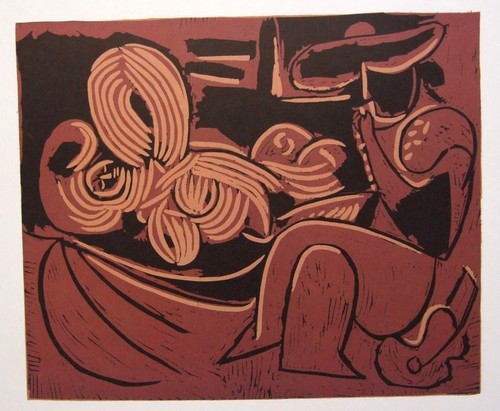 Picasso vintage linolschnitt - picasso,
