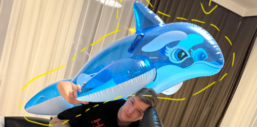 Inflatable delfin blau voll - blau,