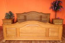 Nr.1826b Bett mit 2 Nachttischen Eiche Vollholz