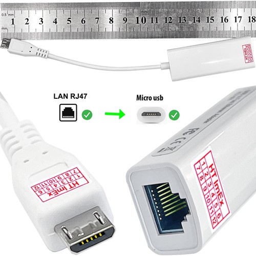 Weiß micro usb - usb, rj45
