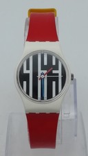 Swatch Armbanduhr,Kinderuhr,Gummiband,Uhr läuft