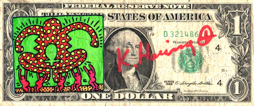 Keith haring dollarnote - keith,